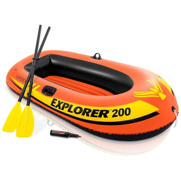 INTEX Explorer 200 Inflatable Boat Set For Sale