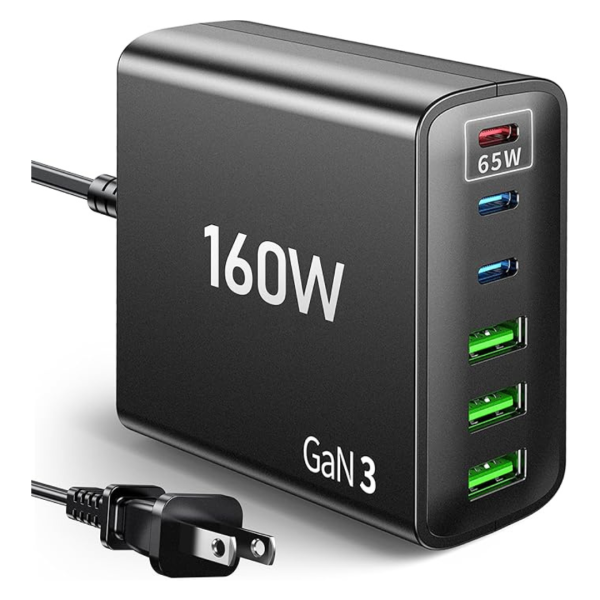160W 6-Port PD GaN USB Type-C Charging Station Hub Sale