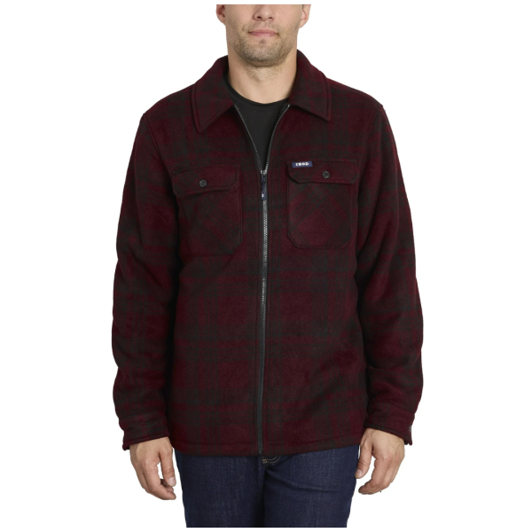 IZOD Men s & Big Men s Zip-Front Flannel Shirt Jacket For Cheap