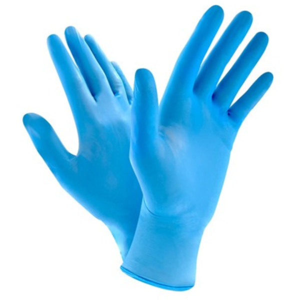 10 Boxes Of 100 Blue Nitrile Gloves Powder Free (Total Of 1,000 Gloves) on Sale