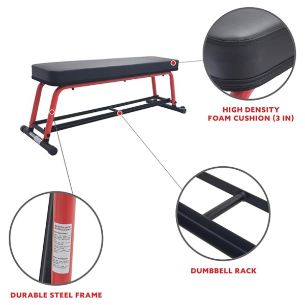 Sunny Health & Fitness Weight Bench For Heavy Duty Workouts For Discount