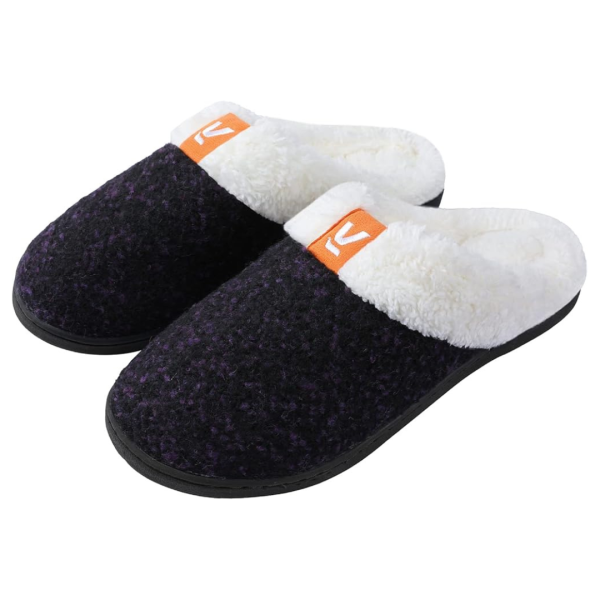 Unisex Comfort Wool Plush Fleece Lined Memory Foam Slippers Cheap