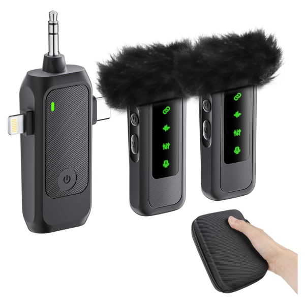 2-Pks Mini Wireless Lavalier Microphone Online now