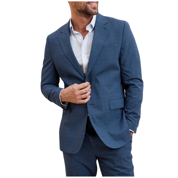 Banana Republic Factory Men s Tailored Blue Glen Plaid Suit Jacket Supply