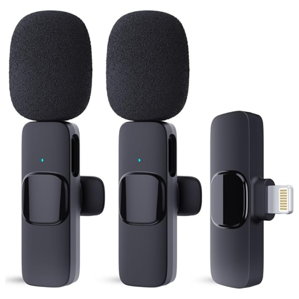 2-Pack Wireless Lavalier Microphone For iPhone For Discount