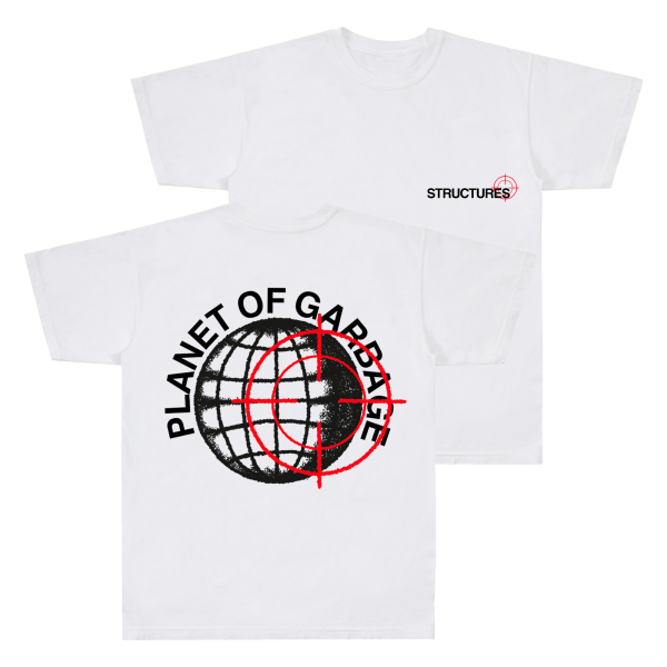 Structures - Planet of Garbage White Shirt Online now
