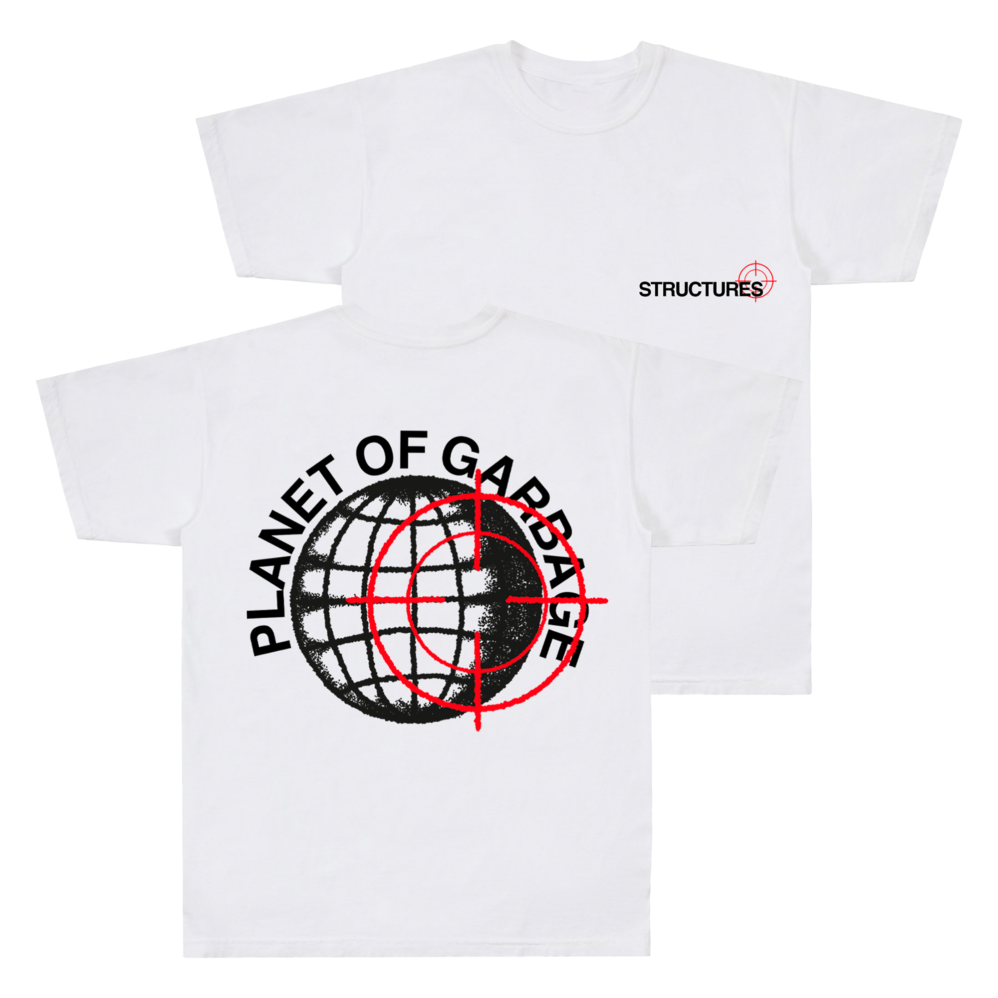 Structures – Planet of Garbage White Shirt Online now